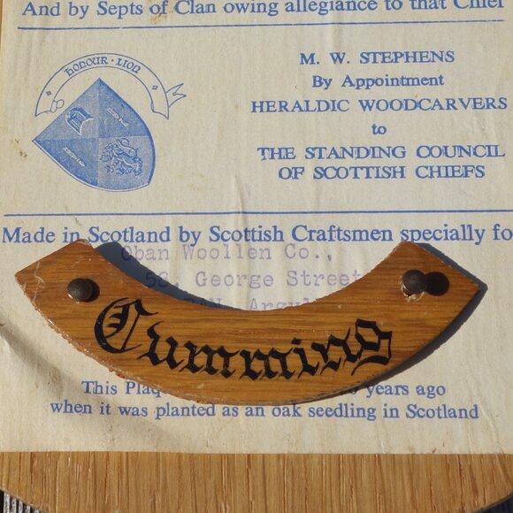 Vintage Scottish Clan Courage Cumming Crest Wall Plaque 100% Scottish - Picture 11 of 16